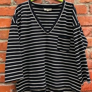 Madewell Black and White Top